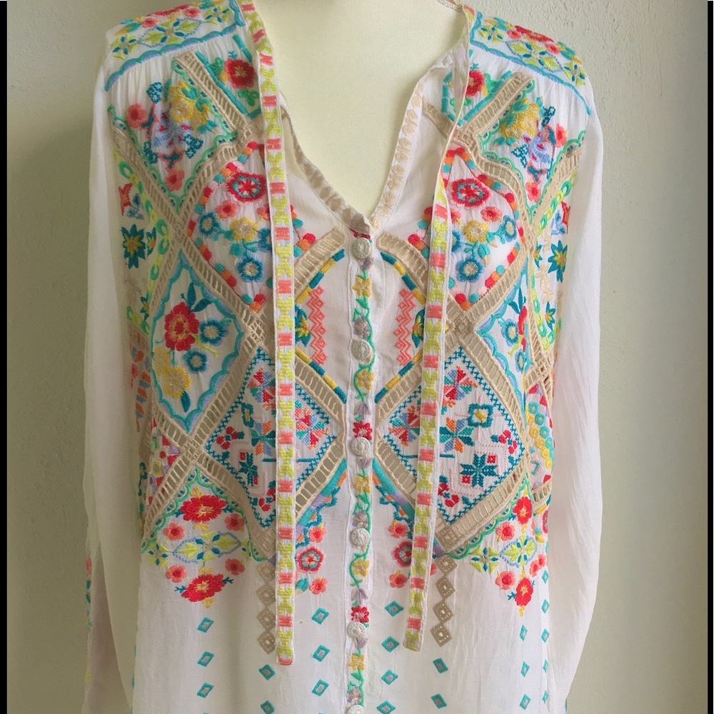 Johnny Was Argus Blouse Small